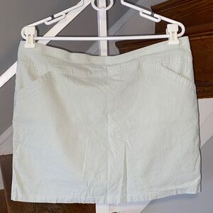 Mario Serrani White & Green Striped Skort Size XL